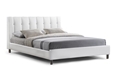 Baxton Studio Vino White Modern Bed with Upholstered Headboard - Full Size Baxton Studio Vino White Modern Bed with Upholstered Headboard - Full Size, BBT6312-White-Full, Baxton Studio Affordable Modern Design