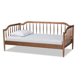 Baxton Studio Parson Classic Mid-Century Modern Walnut Brown Finished Wood Twin Size Daybed