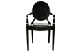 Ghost Chair - Black Acrylic Stackable Arm Chair (set of 2)