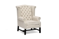 Baxton Studio Sussex Beige Linen Club Chair (Set of 2)