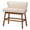 Baxton Studio Gradisca Modern and Contemporary Light Beige Fabric Button-tufted Upholstered Bar Bench Banquette Baxton Studio restaurant furniture, hotel furniture, commercial furniture, wholesale living room furniture, wholesale ottomans , classic standard ottomans