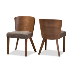 Baxton Studio Sparrow Brown Wood Modern Dining Chair (Set of 2) Sparrow Brown Wood Modern Dining Chair (Set of 2), BSSPARROW DINING CHAIR-109/690 (2), Baxton Studio Affordable Modern Design