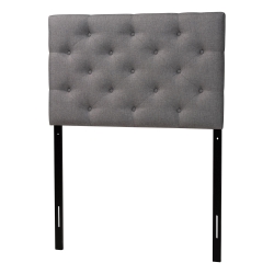 Baxton Studio Viviana Modern and Contemporary Grey Fabric Upholstered Button-Tufted Twin Size Headboard Baxton Studio restaurant furniture, hotel furniture, commercial furniture, wholesale bedroom furniture, wholesale headboards, classic twin size headboards