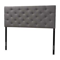 Baxton Studio Viviana Modern and Contemporary Grey Fabric Upholstered Button-tufted Queen Size Headboard Baxton Studio restaurant furniture, hotel furniture, commercial furniture, wholesale bedroom furniture, wholesale headboards, classic headboard