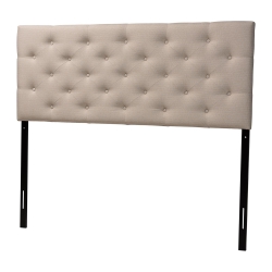 Baxton Studio Viviana Modern and Contemporary Light Beige Fabric Upholstered Button-tufted Queen Size Headboard Baxton Studio restaurant furniture, hotel furniture, commercial furniture, wholesale bedroom furniture, wholesale headboards, classic headboard