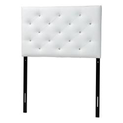 Baxton Studio Viviana Modern and Contemporary White Faux Leather Upholstered Button-Tufted Twin Size Headboard Baxton Studio restaurant furniture, hotel furniture, commercial furniture, wholesale bedroom furniture, wholesale headboards, classic twin size headboards
