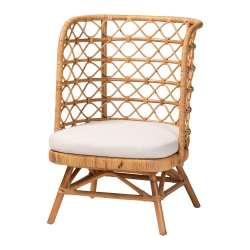 bali & pari Tania Bohemian Light Honey Rattan Accent Chair bali & pari Tania Bohemian Light Honey Rattan Accent Chair