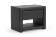Baxton Studio Massey Black Upholstered Modern Nightstand