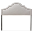Baxton Studio Rita Modern and Contemporary Greyish Beige Fabric Upholstered Full Size Headboard