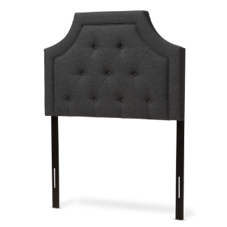 Baxton Studio Mars Modern and Contemporary Dark Grey Fabric Twin Size Headboard