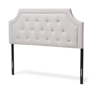 Baxton Studio Mars Modern and Contemporary Greyish Beige Fabric Full Size Headboard