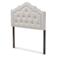 Baxton Studio Edith Modern and Contemporary Greyish Beige Fabric Twin Size Headboard