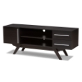 Baxton Studio Ashfield Mid-Century Modern Dark Brown Finished Wood TV Stand Baxton Studio restaurant furniture, hotel furniture, commercial furniture, wholesale living room furniture, wholesale tv stand, classic tv stands