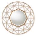 Baxton Studio Graca Modern and Contemporary Antique Silver Finished Oval Accent Wall Mirror