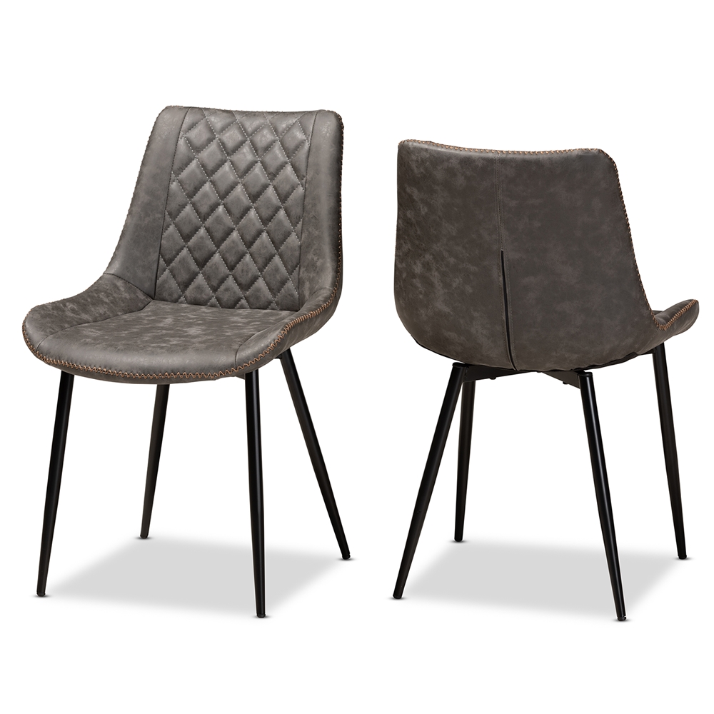 Whole Dining Chairs, Grey Leather Dining Room Chairs With Black Legs