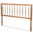 Baxton Studio Valin Modern and Contemporary Ash Walnut Finished Wood Full Size Headboard