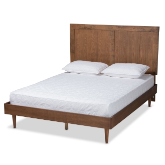 Baxton Studio Patwin Modern and Contemporary Transitional Ash Walnut Finished Wood King Size Headboard