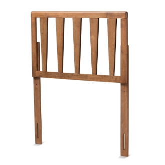 Baxton Studio Duncan Modern and Contemporary Ash Walnut Finished Wood Twin Size Headboard