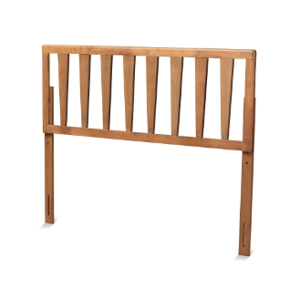 Baxton Studio Duncan Modern and Contemporary Ash Walnut Finished Wood Full Size Headboard