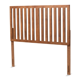 Baxton Studio Oren Modern and Transitional Ash Walnut Finished Wood Queen Size Headboard