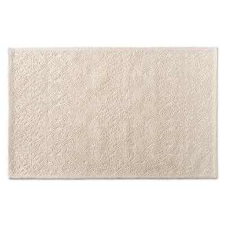Baxton Studio Meltem Modern and Contemporary Ivory Handwoven Wool Area Rug