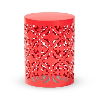Baxton Studio Jamila Modern and Contemporary Red Finished metal Outdoor Side Table
