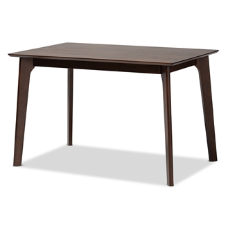 Baxton Studio Seneca Modern and Contemporary Dark Brown Finished Wood Dining Table