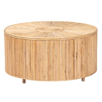 bali & pari Miami Bohemian Light Honey Rattan Coffee Table