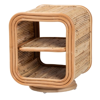 bali & pari Bethari Bohemian Natural Rattan Nightstand