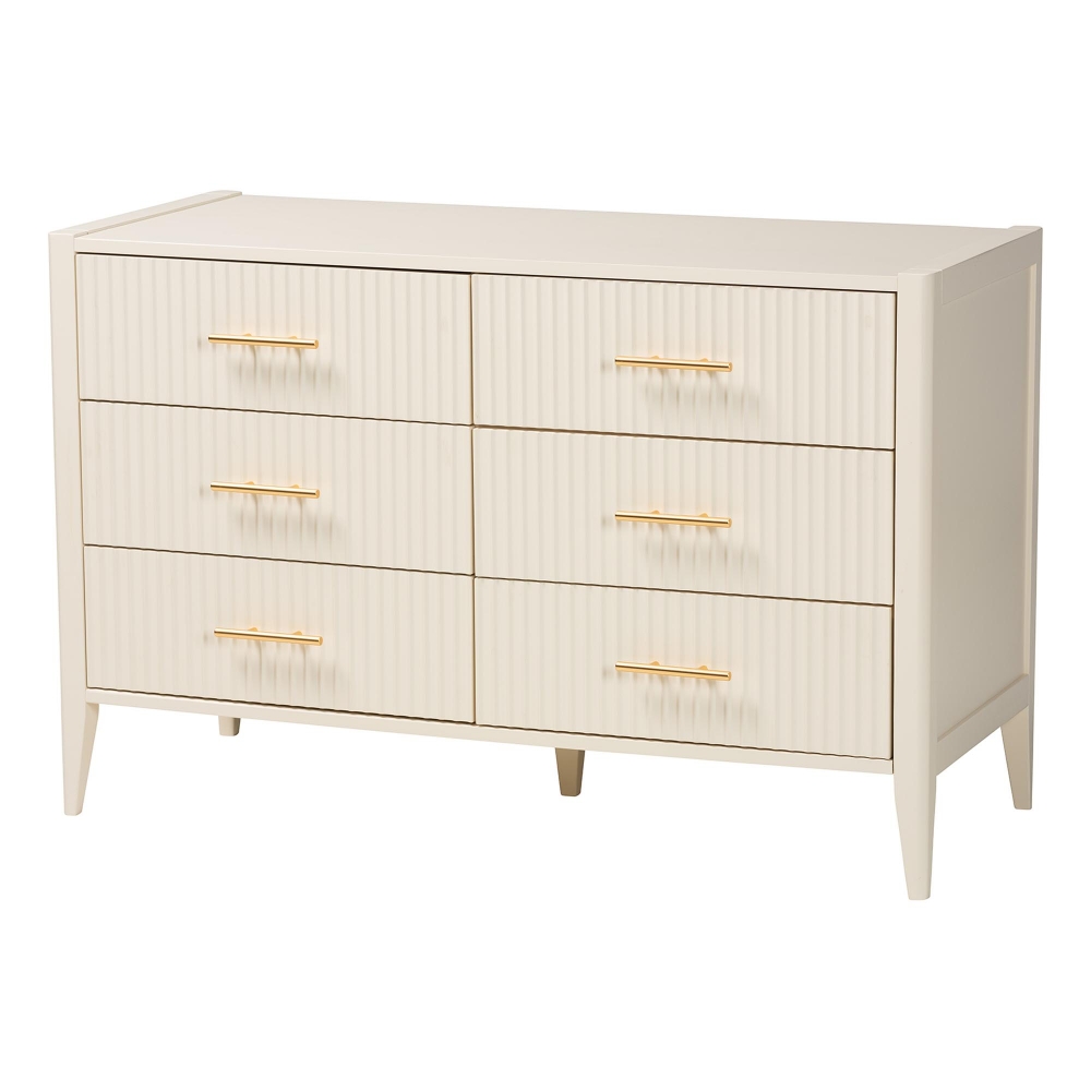 mid century modern white and wood dresser WAMPAT 34" Dresser for Bedroom with 3 Drawers, White Kids Dressers with Wide Chest of Drawers, Mid Century Modern Wooden Closet Storage Organizer,