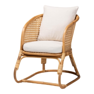 bali & pari Niko Bohemian Light Honey Rattan Arm Chair