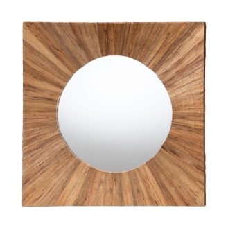 bali & pari Mosa Bohemian Pealed Grasscloth Accent Mirror
