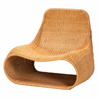 bali & pari Adala Natural Rattan Loop Lounge Chair