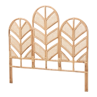 bali & pari Liang Natural Rattan Freestanding Headboard, Queen