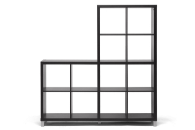 Baxton Studio Sunna Dark Brown Modern Cube Shelving Unit