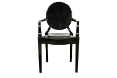 Ghost Chair - Black Acrylic Stackable Arm Chair (set of 2)