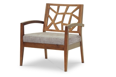 Baxton Studio Jennifer Modern Lounge Chair with Grey Fabric Seat