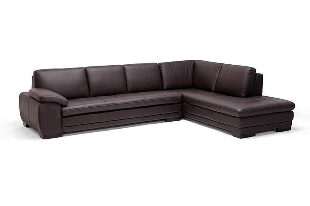 Brown Leather Sofa Sectional With, Dark Brown Leather Sectional Sofa