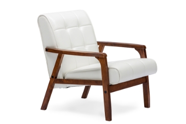 Baxton Studio Baxton Studio Mid-Century Masterpieces Club Chair - WhiteOne (1) Accent Chair