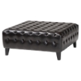Baxton Studio Pemberly Dark Brown Bonded Leather Square Ottoman Pemberly Dark Brown Bonded Leather Square Ottoman, BSTA1235-Dark Brown, Baxton Studio Affordable Modern Design