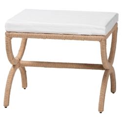 bali & pari Maliyah Japandi Natural Jute Ottoman bali & pari Maliyah Japandi Natural Jute Ottoman